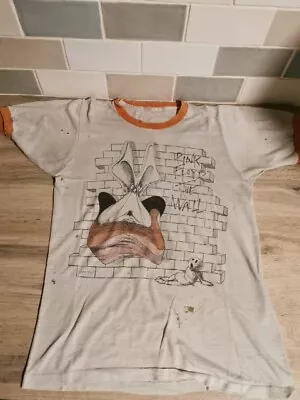 Buy Pink Floyd The Wall Original  Concert T Shirt White Has Some Small Paint Spots!  • 44.99£
