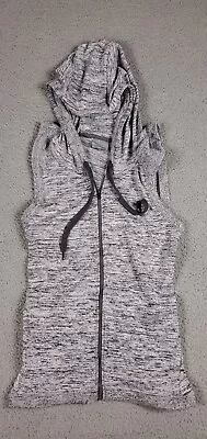 Buy Athleta Blissful Balance Vest Women Sz XS Heather Gray Hooded Full Zip Sweater • 21.65£