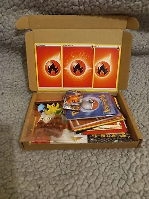 Buy Pokemon 🔥 FIRE Box Of Merch, Cards Etc. Charizard, Sealed Pack, Toys, Coins Etc • 14.50£