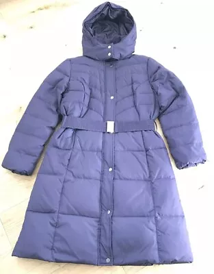 Buy M&S Feather & Down Stormwear Quilted Puffer Coat Jacket Lavender Size Medium • 49.99£