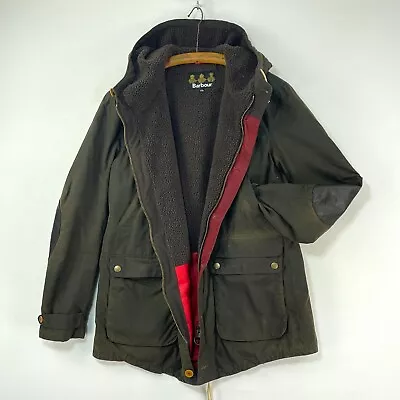 Buy Barbour Game Parka Wax Jacket Mens XXL Olive Green Hooded Hunting Mod Army • 175£
