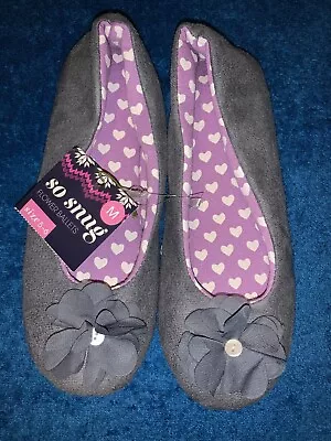 Buy BNWT Boots Grey Ballet Slippers Size Medium / UK 5-6 • 4£