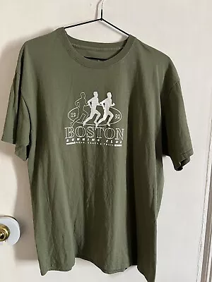 Buy Sage Green Boston Running Club T-Shirt Size Men’s Large • 1.99£