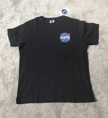Buy Mens NASA Black T-Shirt - Large • 12.99£