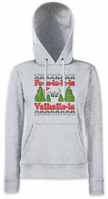 Buy Fa-la-la-la-la Valhalla-la Women Hoodie Sweatshirt Vikings Fun Merry Christmas • 40.79£