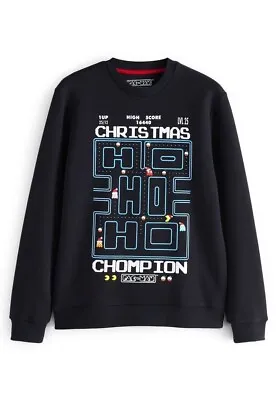 Buy NEXT Christmas Pac-Man Game Sweatshirt  Size M - BNWT RRP £36 - Free Postage • 30.99£