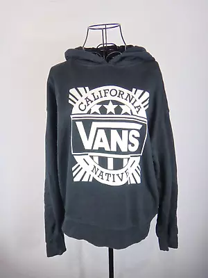 Buy Vans Hoodie Womens Small Black Logo Skater Indie Grunge Graphic Print • 18.99£