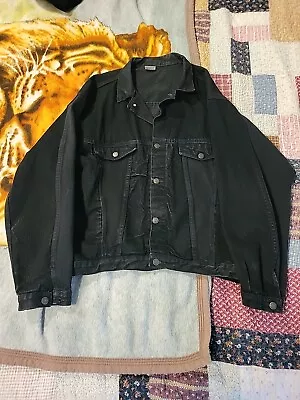 Buy Rue 21 Womens Black Distressed Denim Jacket Multi Pocket L XL • 9.44£