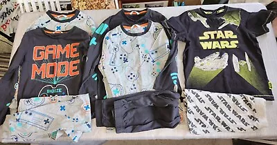 Buy Boys Age 6-7 Clothes Bundle 8 Items Gamer & Star Wars Pyjamas 3 Sets & 2 Tops • 8.99£