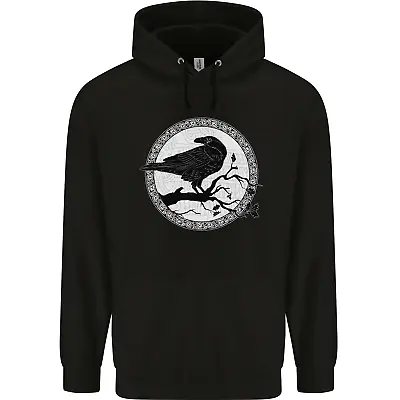 Buy Viking Crow Celtic Norse Valhalla Odin Thor Mens 80% Cotton Hoodie • 19.99£