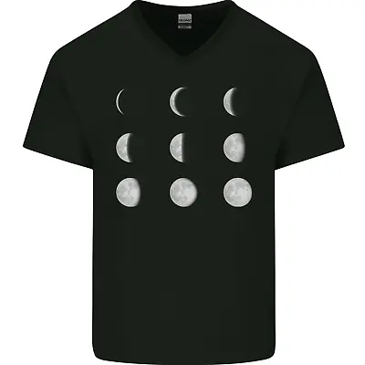 Buy Moon Phases Full Moon Eclipse Supermoon Mens V-Neck Cotton T-Shirt • 8.99£