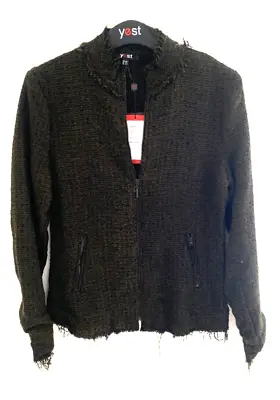 Buy NEW  Ladies Black Seaweed Wooly  Zip Jacket/blazer Size 10 Uk Eur 38 • 3£