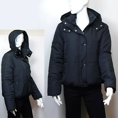 Buy M&S Thermowarmth PADDED JACKET With HOOD ~ Size 14 ~ BLACK • 24.99£