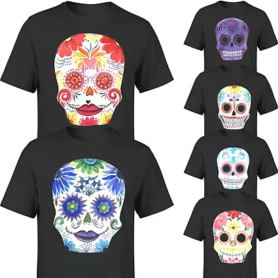 Buy Mexican Sugar Skull Dia De Day Of The Dead Mens T Shirts Unisex Tee Top#P1#PR#R • 9.99£
