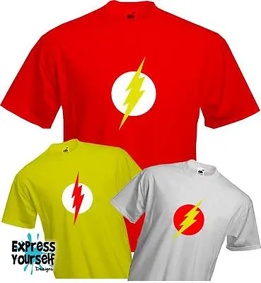 Buy FLASH LIGHTENING - Sheldon Cooper - Big Bang Theory - Quality T Shirt - *NEW* • 9.99£