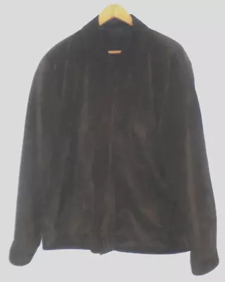 Buy Mens Large Roundtree Yorke Dark Brown Leather Jacket • 24.99£