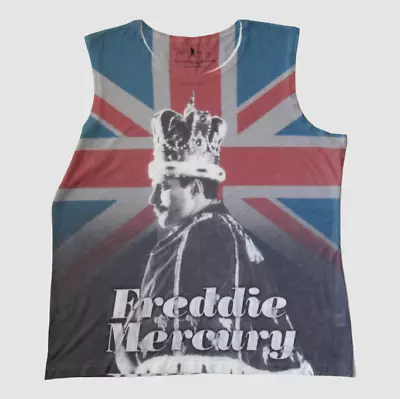 Buy Queen Freddie Mercury - Official Union Jack Vest Sleeveless T-Shirt (Size 20)    • 24.95£