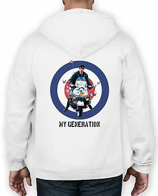 Buy My Generation Mod Scooter Full Zip Hoodie - Jam Fashion The Who Quadrophenia • 27.95£