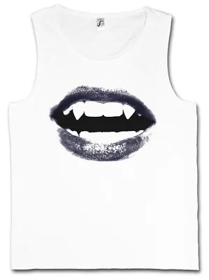 Buy VAMPIRE WOMAN MOUTH TANK TOP VEST True Bite Teeth Jaws Blood Blood Nosferatu • 21.59£