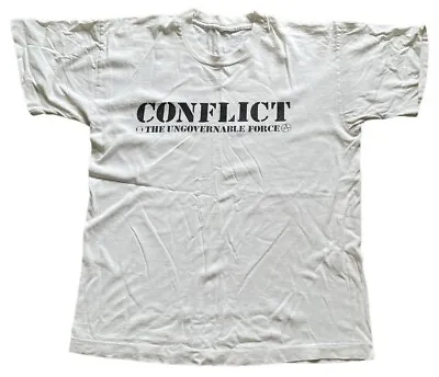 Buy Vintage Band T Shirt XL Conflict Punk Rare Single Stitch • 40£