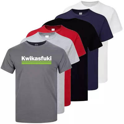 Buy Kwikasfuki Mens Funny Biker Kawasaki T-Shirt For Fans Of Motorbike Ninja Racing • 9.99£
