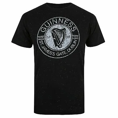 Buy Official Guinness Mens St. James Gate Emblem T-shirt Black S - XXL • 10.49£