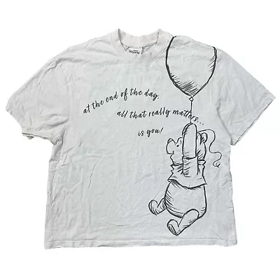 Buy Winnie The Pooh T-Shirt Disney Graphic Print Retro Y2K White Womens XS • 11.99£