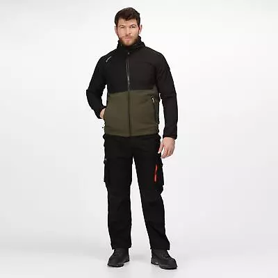 Buy Regatta Tactical Surrender Dark Khaki Black Men's Softshell Jacket #TRA707 • 38.70£
