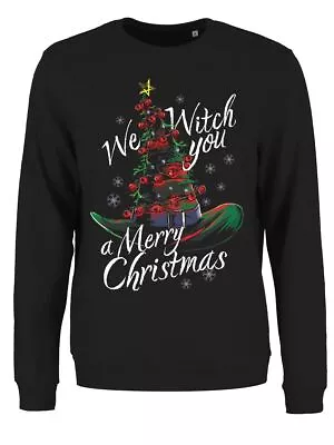 Buy Sweater We Witch You A Merry Christmas Christmas Jumper Women's Black • 19.99£