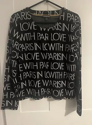 Buy I’m Love With Paris Jacket/Cardi W/ Snap Closure-Worn Once Size 12 Street One • 4.99£