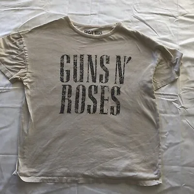Buy Guns And Roses Ivory Womens Size M Short Sleeve • 8.68£