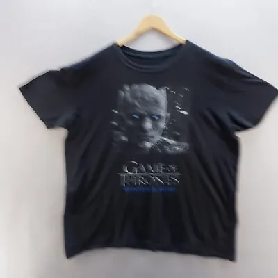 Buy Game Of Thrones T Shirt 2XL Black Graphic Print Winter Is Here Cotton Mens • 15.38£