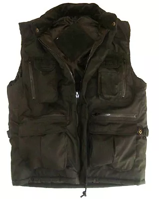 Buy ULTIMATE BODYWARMER Mens Large Black Padded Gillet Coat Multi Pocket Jacket • 20.70£