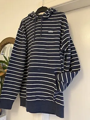 Buy VANS Blue And White Stripe Hoodie Size Medium • 11£