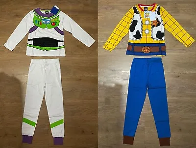 Buy Toy Story Boys 2 Pc Print Buzz Lightyear  Woody Pyjama Set Pjs Sleepwear 4 To 10 • 5.99£