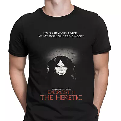 Buy Halloween T-Shirt Exorcist II The Heretic Movie Poster Spooky Mens T Shirts #HD • 9.99£