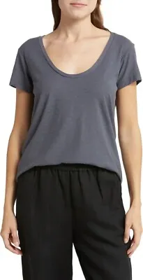 Buy James Perse Standard Womens T-shirt Deep V-neck  Titan Gray Size 1 NWT $100 • 37.92£