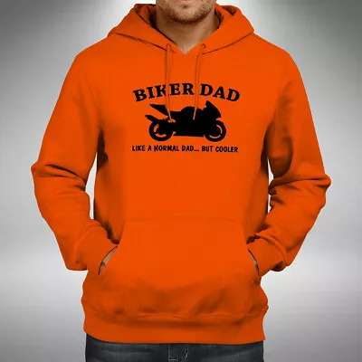 Buy Biker Dad Adult Hoodie Superbike Motorbike Bikes Fathers Day Christmas Gift • 21.49£
