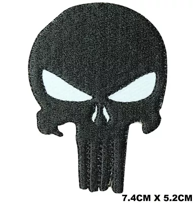 Buy Black Punisher Skull Movie Logo Embroidered Sew/Iron On Patch Patches • 2.49£