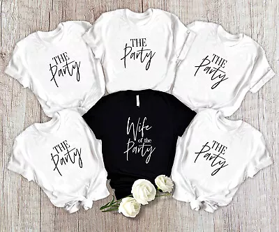 Buy T-Shirt Bachelor Party Bride Team Hen Party Group Party Tees , Wife Of The Party • 5.99£