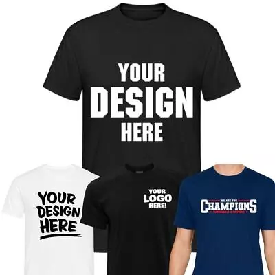 Buy T-Shirt Custom Printed Personalised Text Stag Logo Print Unisex Design Squad • 5.99£