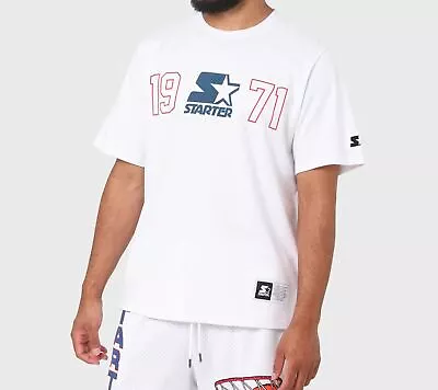 Buy Starter Mens White Short Sleeve 1971 T-Shirt Size Large (New) • 21.93£