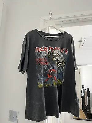 Buy Topshop Vintage Iron Maiden T Shirt Size 14 • 18£