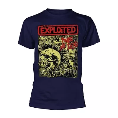 Buy The Exploited 'Punk's Not Dead' Navy Blue T Shirt - NEW • 16.49£