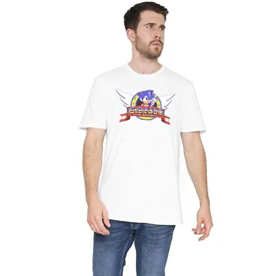 Buy Sonic Mens T-Shirt Pixel Game Start Top Tee S-2XL Official • 13.99£