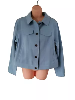 Buy Joules Womens Pale Blue Boxy Jacket Uk 16 Pockets Spring Summer  P/p 22in L 22in • 22£