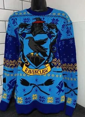 Buy Harry Potter Ravenclaw Authentic Christmas Knitted Jumper Size M • 13.99£