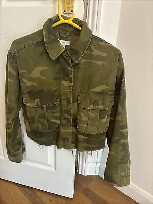 Buy Top Shop Camouflage Cropped Jean Jacket Size Small • 3£