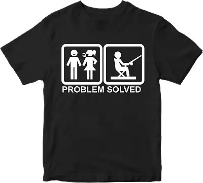 Buy Problem Solved T-shirt Wedding Couple Love Funny Mood Joke Enjoy Excitement Top • 7.99£