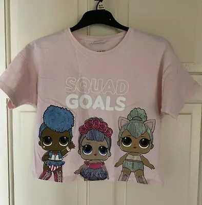 Buy F&f Girls Pink Lol Print T-shirt Age 9-10 Years • 5.95£